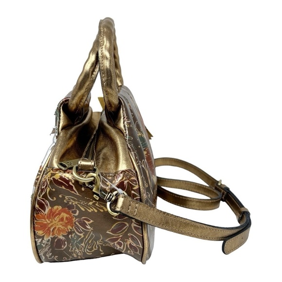 Patricia Nash Milburn Leather Crossbody Antique Bronze, New with Defects - Picture 8 of 12